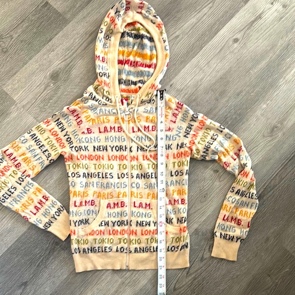 L.A.M.B. 2007 Vintage All Cities Cashmere Zip Up Hoodie - Picture 4 of 16